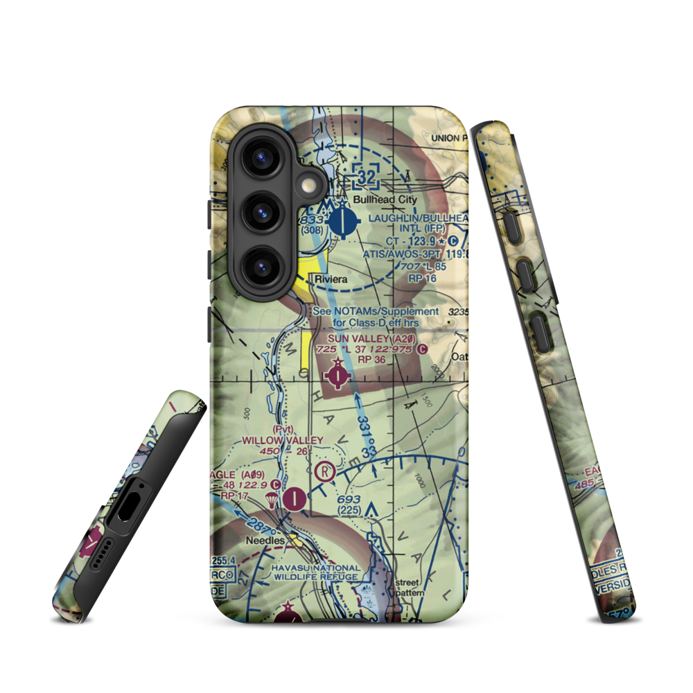 Sun Valley Airport (A20) VFR Sectional Samsung Phone Case Samsung Galaxy S24 model shown