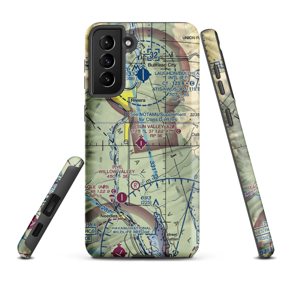 Sun Valley Airport (A20) VFR Sectional Samsung Phone Case Samsung Galaxy S21 Plus model shown