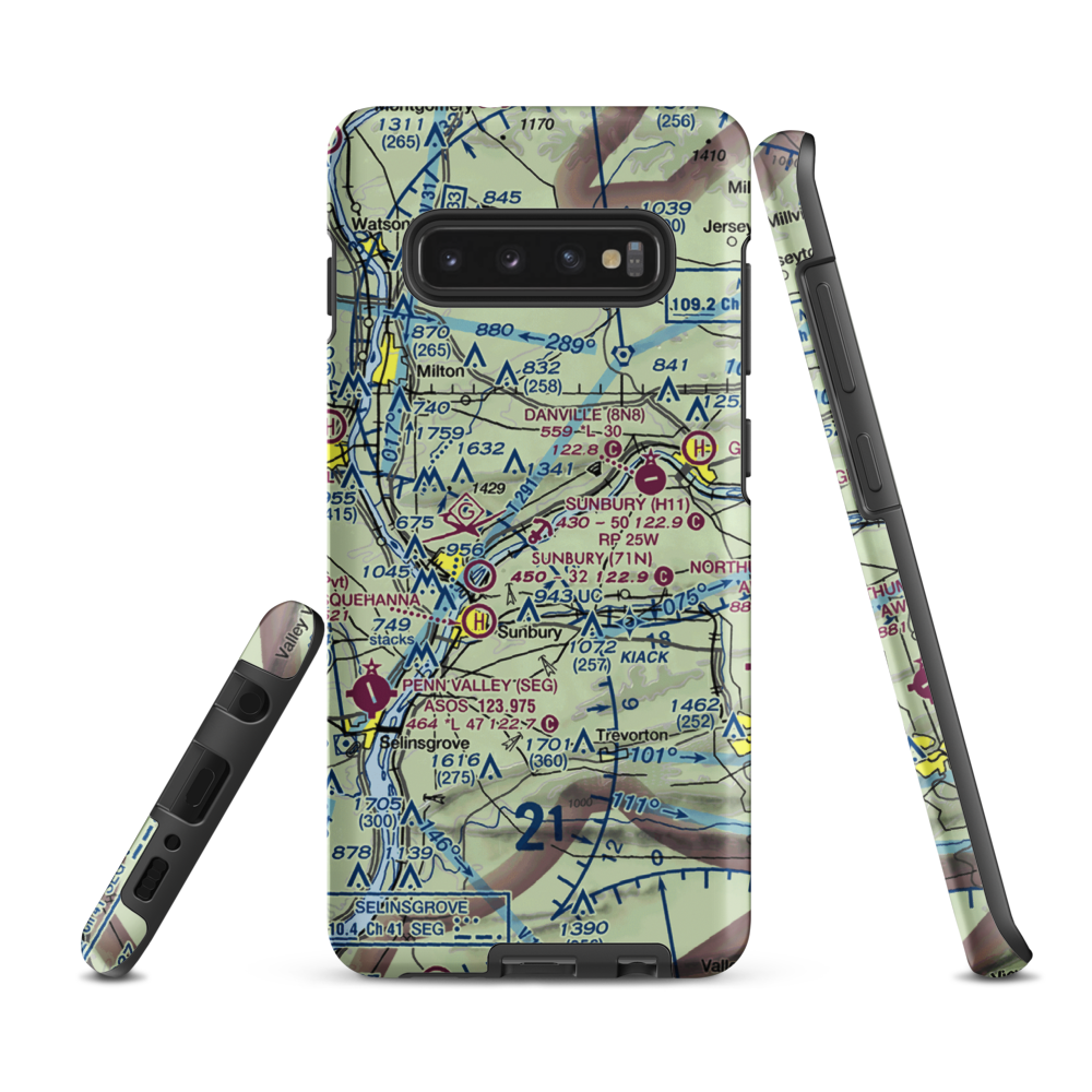 Sunbury Seaplane Base (H11) VFR Sectional Samsung Phone Case Samsung Galaxy S10 Plus model shown