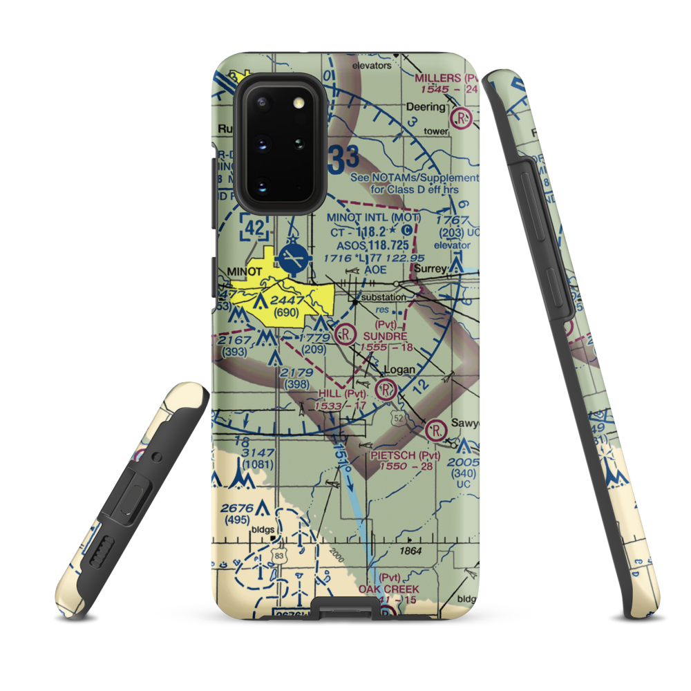 Sundre Airport (ND36) VFR Sectional Samsung Phone Case Samsung Galaxy S20 Plus model shown
