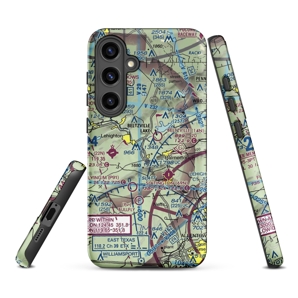 Sunny Rest Airport (8PA8) VFR Sectional Samsung Phone Case Samsung Galaxy S24 Plus model shown