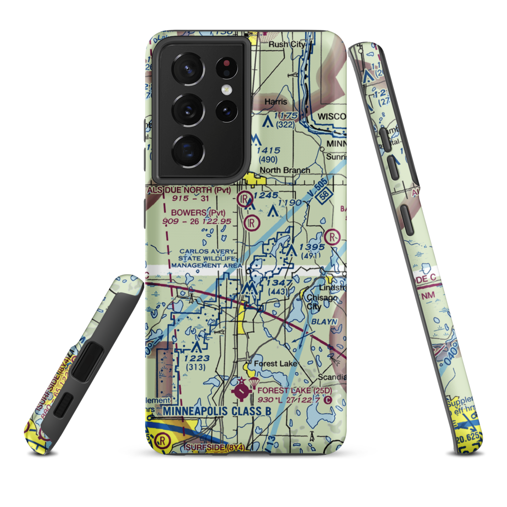 Sunrise Airport (MY78) VFR Sectional Samsung Phone Case Samsung Galaxy S21 Ultra model shown