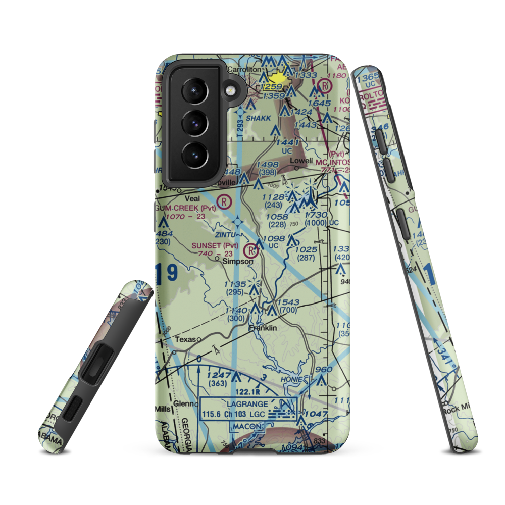 Sunset Strip (7GE5) VFR Sectional Samsung Phone Case Samsung Galaxy S21 FE model shown