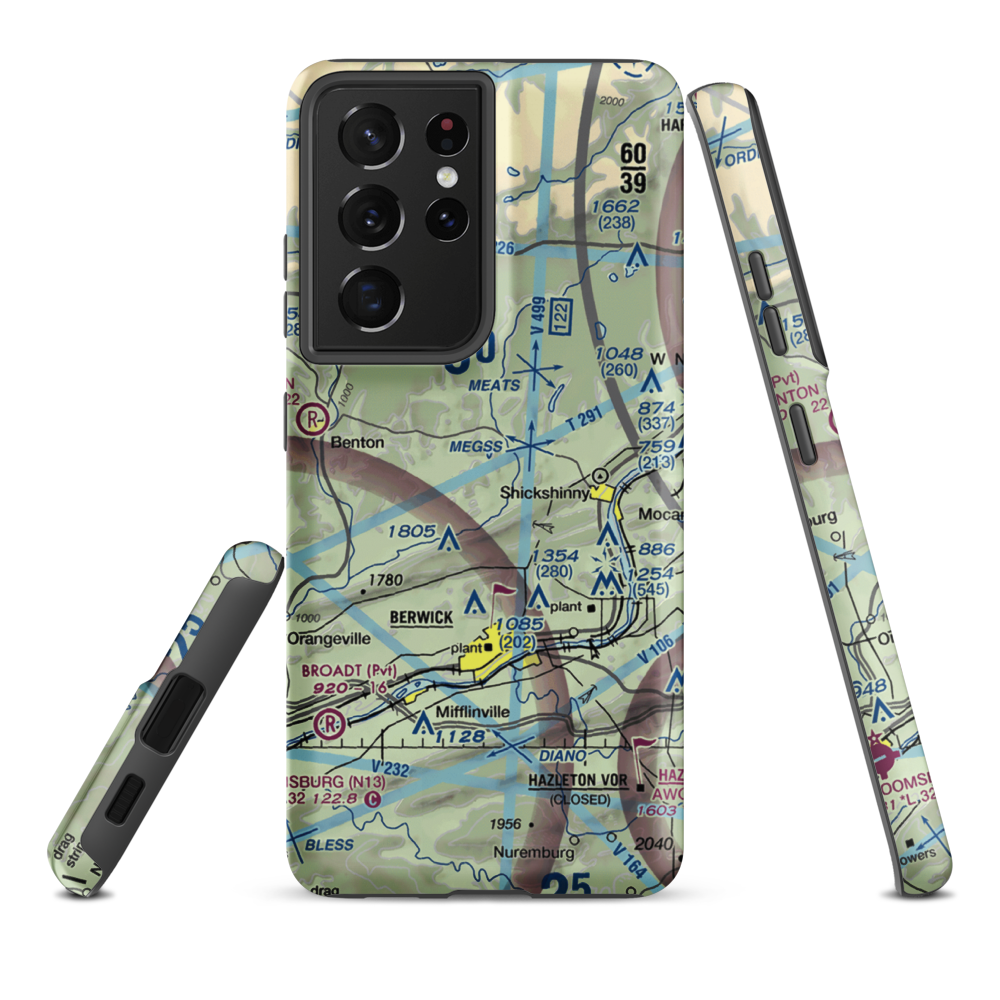 Sutliff Private Airport (33PA) VFR Sectional Samsung Phone Case Samsung Galaxy S21 Ultra model shown
