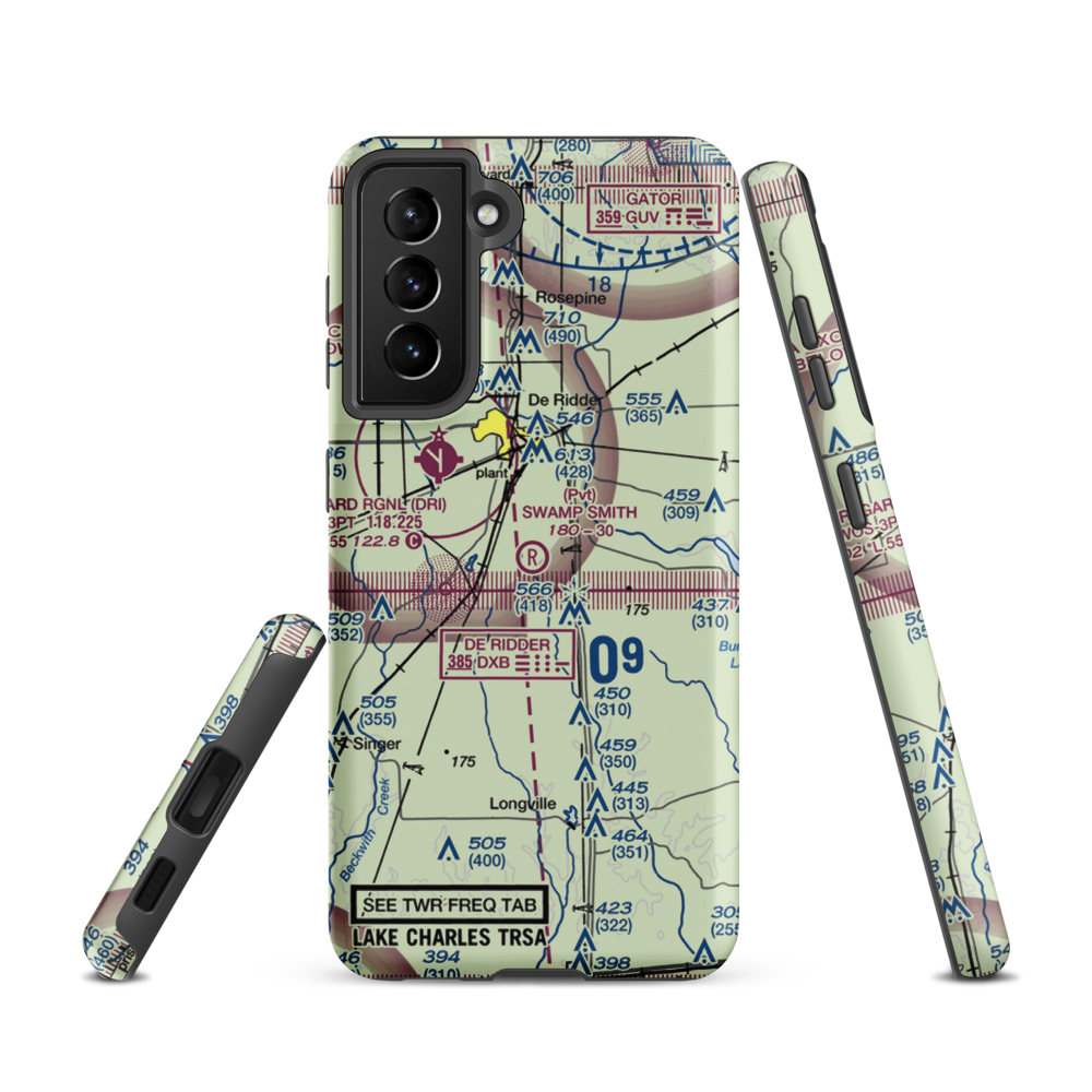 Swamp Smith Airport (34LA) VFR Sectional Samsung Phone Case Samsung Galaxy S21 model shown