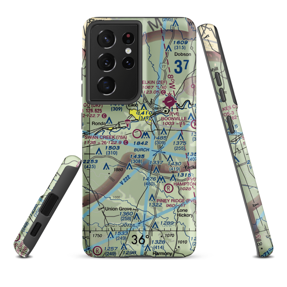 Swan Creek Airport (78A) VFR Sectional Samsung Phone Case Samsung Galaxy S21 Plus model shown