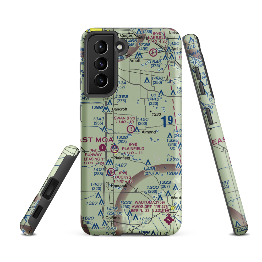 Swan Field (WS36) VFR Sectional Samsung Phone Case Samsung Galaxy S21 FE model shown