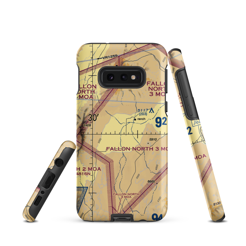 Swanson Ranch 3 Airport (NV64) VFR Sectional Samsung Phone Case Samsung Galaxy S10 Plus model shown