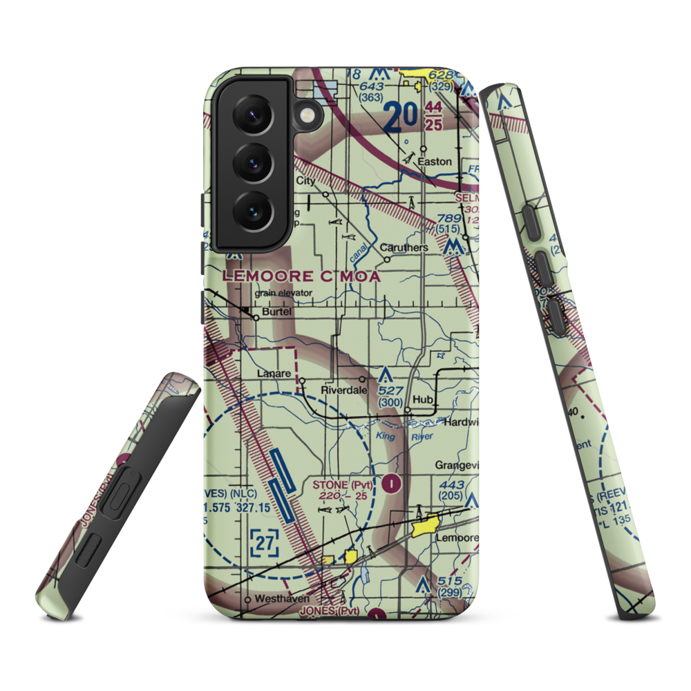 Swanson Ranch Nr 2 Airport (89CA) VFR Sectional Samsung Phone Case Samsung Galaxy S22 Plus model shown