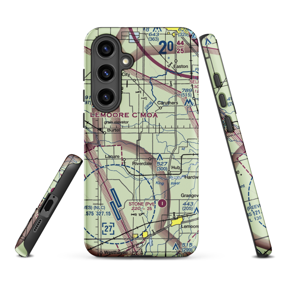 Swanson Ranch Nr 2 Airport (89CA) VFR Sectional Samsung Phone Case Samsung Galaxy S24 Plus model shown