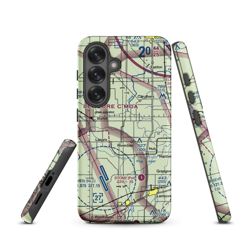 Swanson Ranch Nr 2 Airport (89CA) VFR Sectional Samsung Phone Case Samsung Galaxy S25 model shown