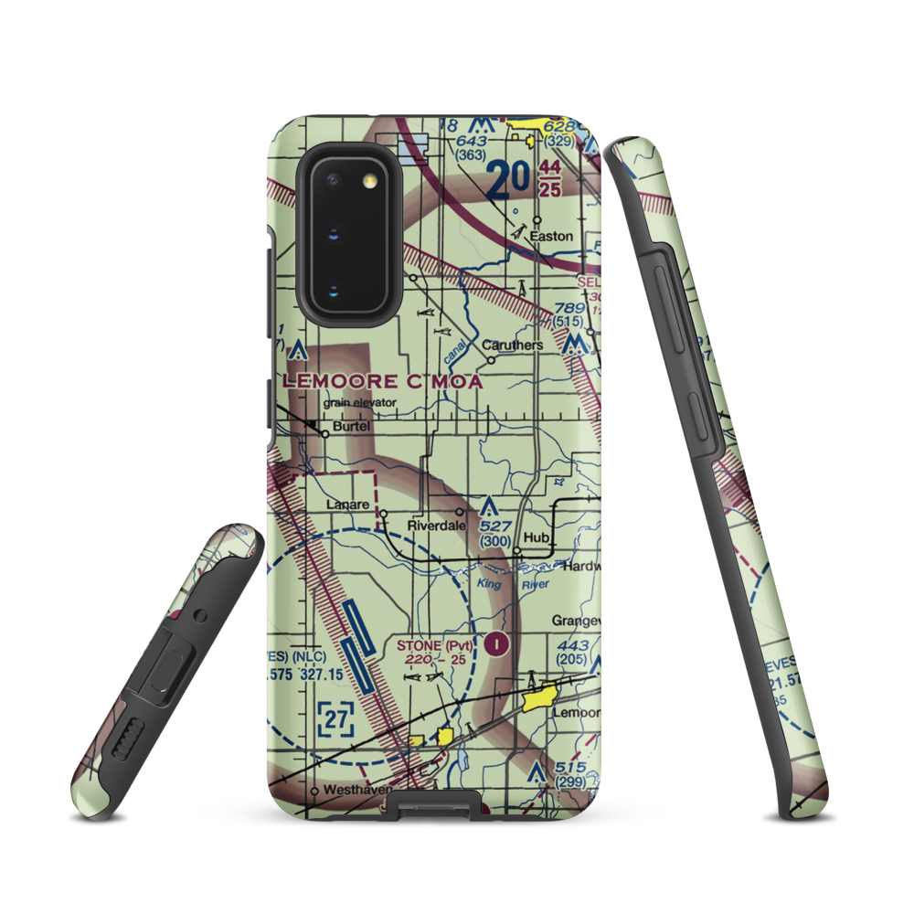 Swanson Ranch Nr 2 Airport (89CA) VFR Sectional Samsung Phone Case Samsung Galaxy S20 model shown