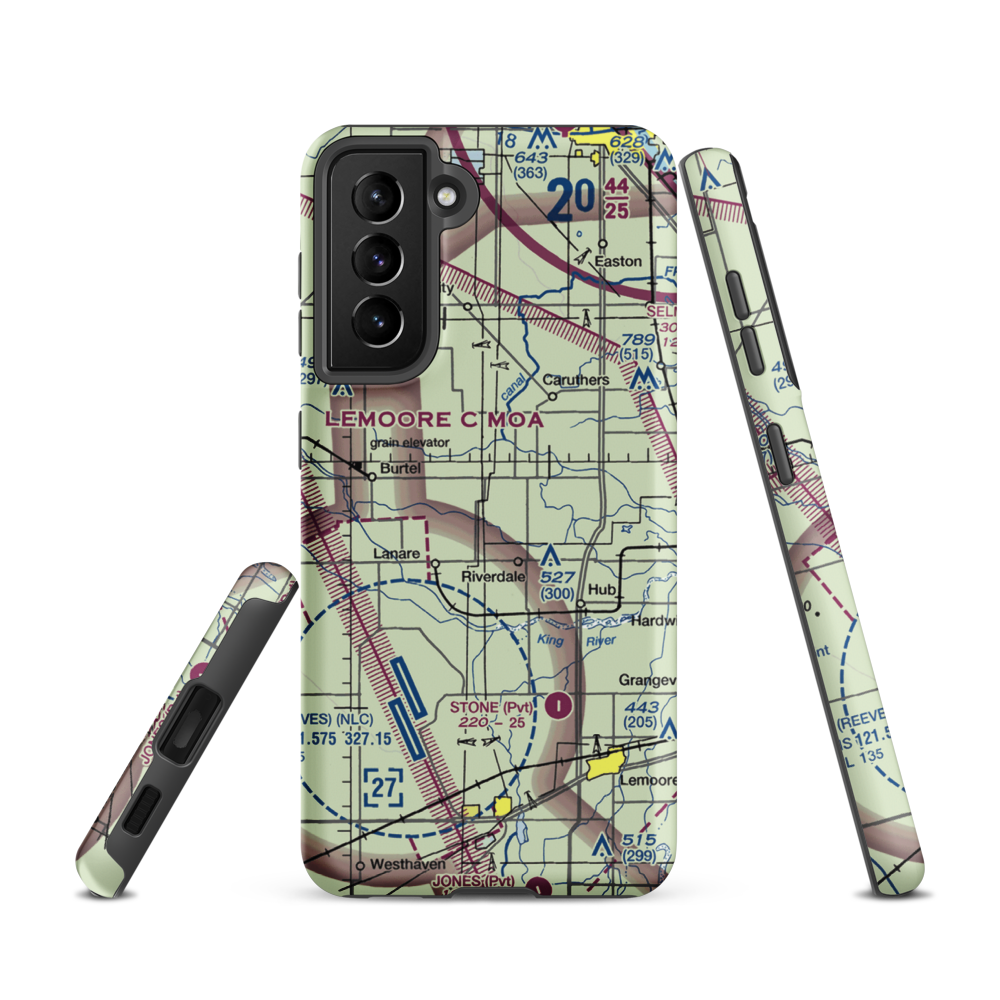Swanson Ranch Nr 2 Airport (89CA) VFR Sectional Samsung Phone Case Samsung Galaxy S21 model shown