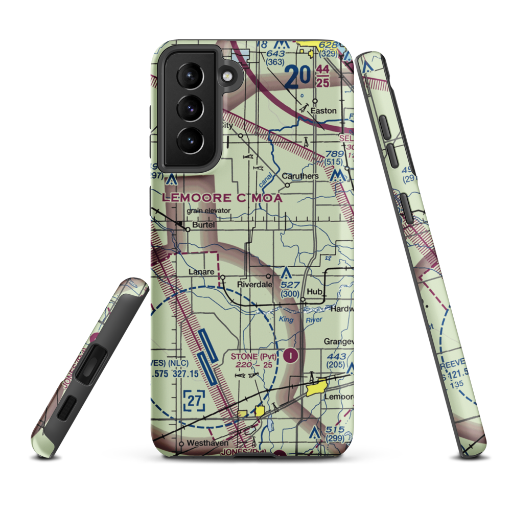 Swanson Ranch Nr 2 Airport (89CA) VFR Sectional Samsung Phone Case Samsung Galaxy S21 Plus model shown