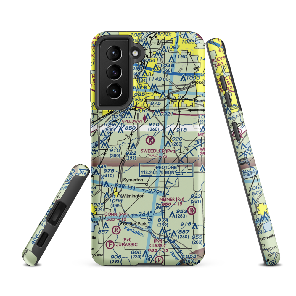 Sweedler Airport (3IL2) VFR Sectional Samsung Phone Case Samsung Galaxy S21 FE model shown