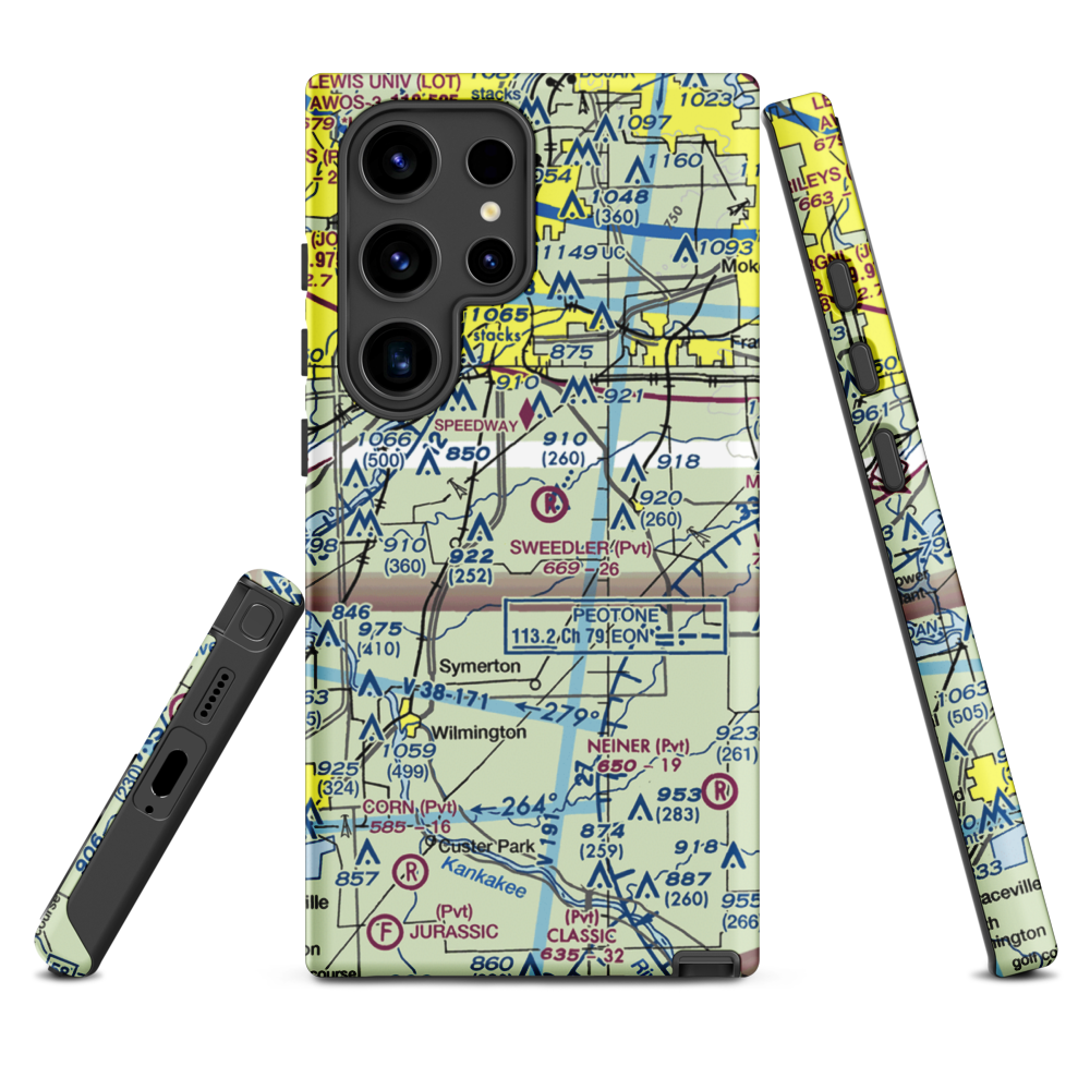 Sweedler Airport (3IL2) VFR Sectional Samsung Phone Case Samsung Galaxy S24 Ultra model shown