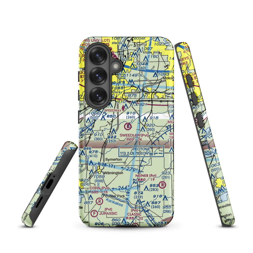 Sweedler Airport (3IL2) VFR Sectional Samsung Phone Case Samsung Galaxy S25 model shown