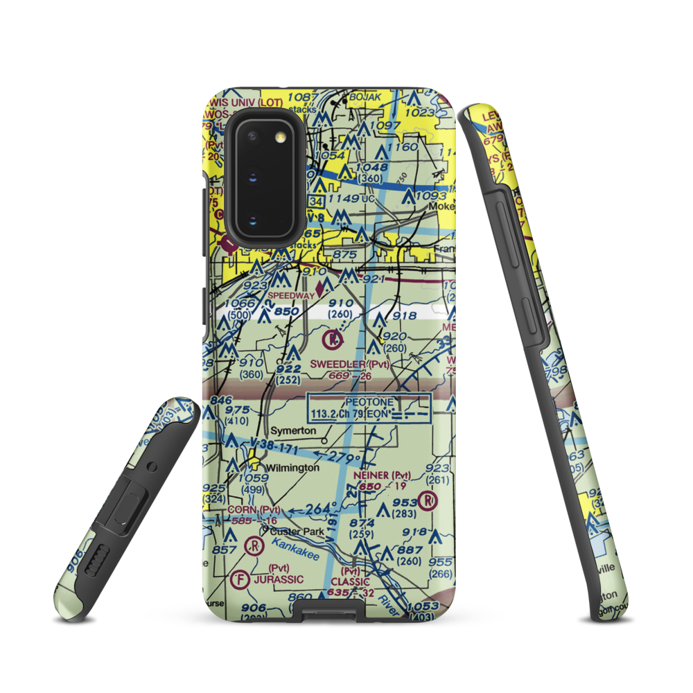 Sweedler Airport (3IL2) VFR Sectional Samsung Phone Case Samsung Galaxy S20 model shown