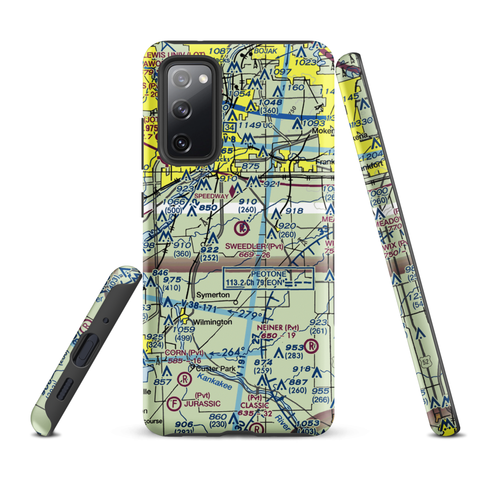 Sweedler Airport (3IL2) VFR Sectional Samsung Phone Case Samsung Galaxy S20 FE model shown