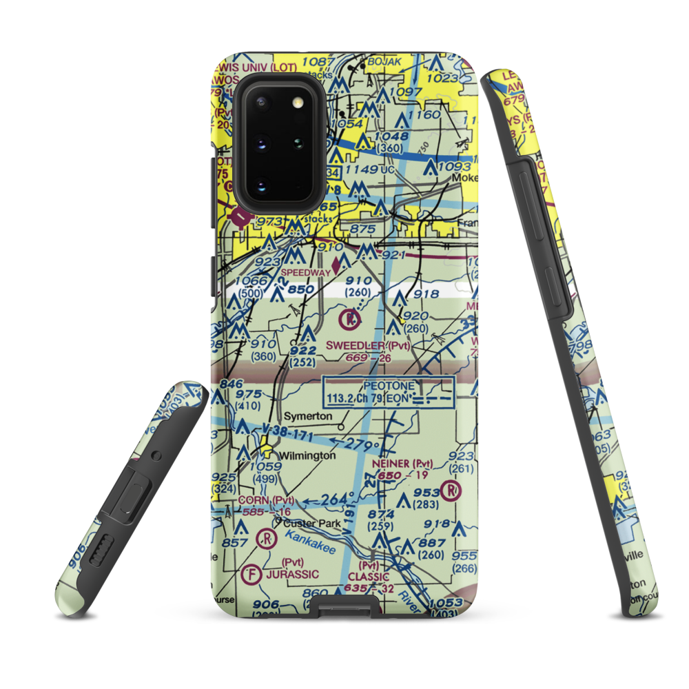 Sweedler Airport (3IL2) VFR Sectional Samsung Phone Case Samsung Galaxy S20 Plus model shown