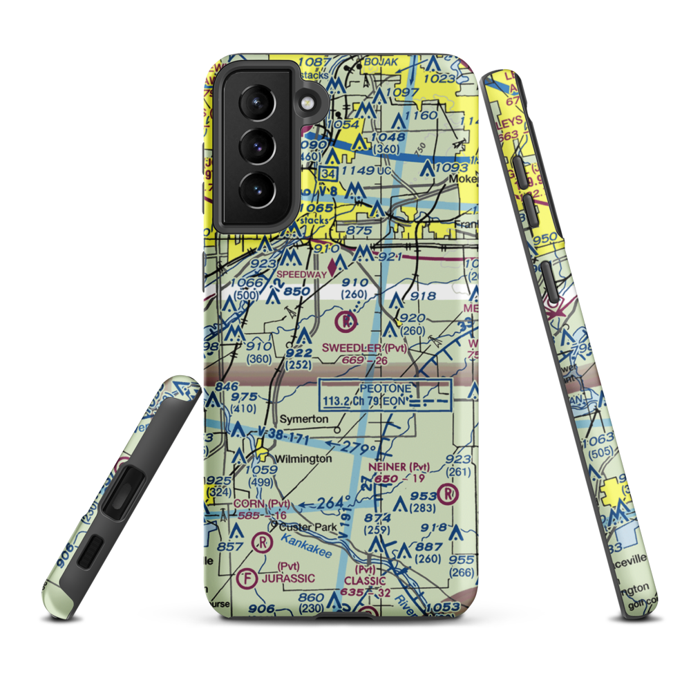 Sweedler Airport (3IL2) VFR Sectional Samsung Phone Case Samsung Galaxy S21 FE model shown