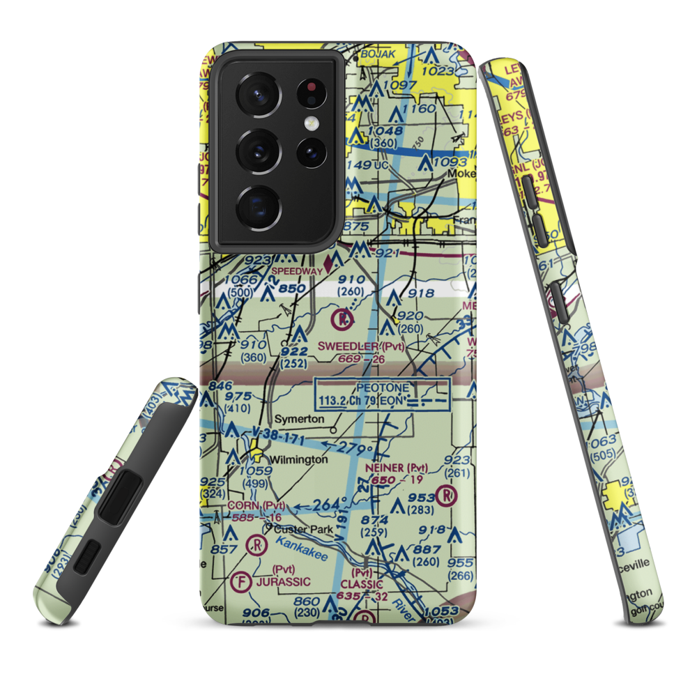 Sweedler Airport (3IL2) VFR Sectional Samsung Phone Case Samsung Galaxy S21 Ultra model shown
