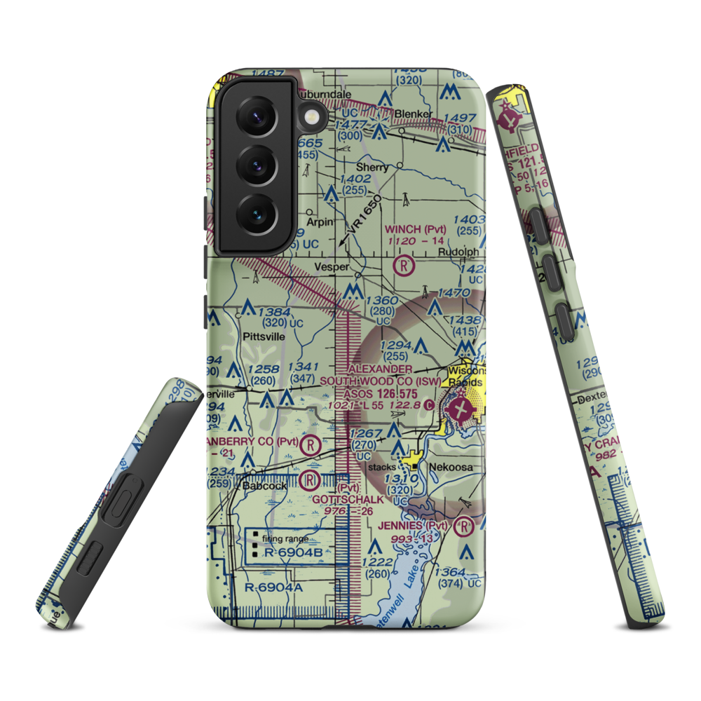 Swensen Airport (4WN2) VFR Sectional Samsung Phone Case Samsung Galaxy S22 Plus model shown