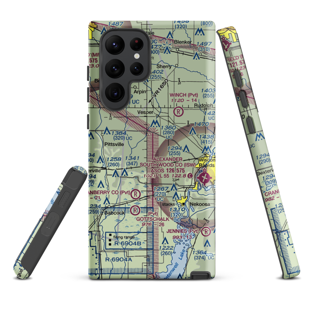 Swensen Airport (4WN2) VFR Sectional Samsung Phone Case Samsung Galaxy S22 Ultra model shown