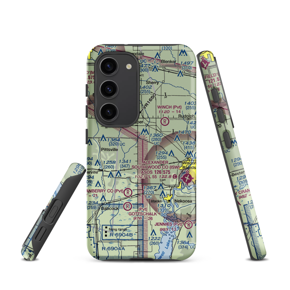 Swensen Airport (4WN2) VFR Sectional Samsung Phone Case Samsung Galaxy S23 model shown