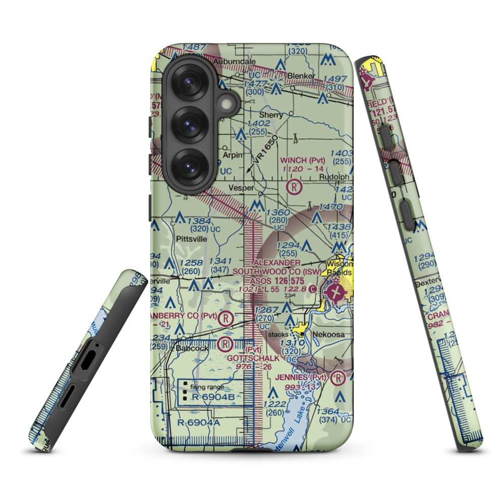 Swensen Airport (4WN2) VFR Sectional Samsung Phone Case Samsung Galaxy S25 Plus model shown