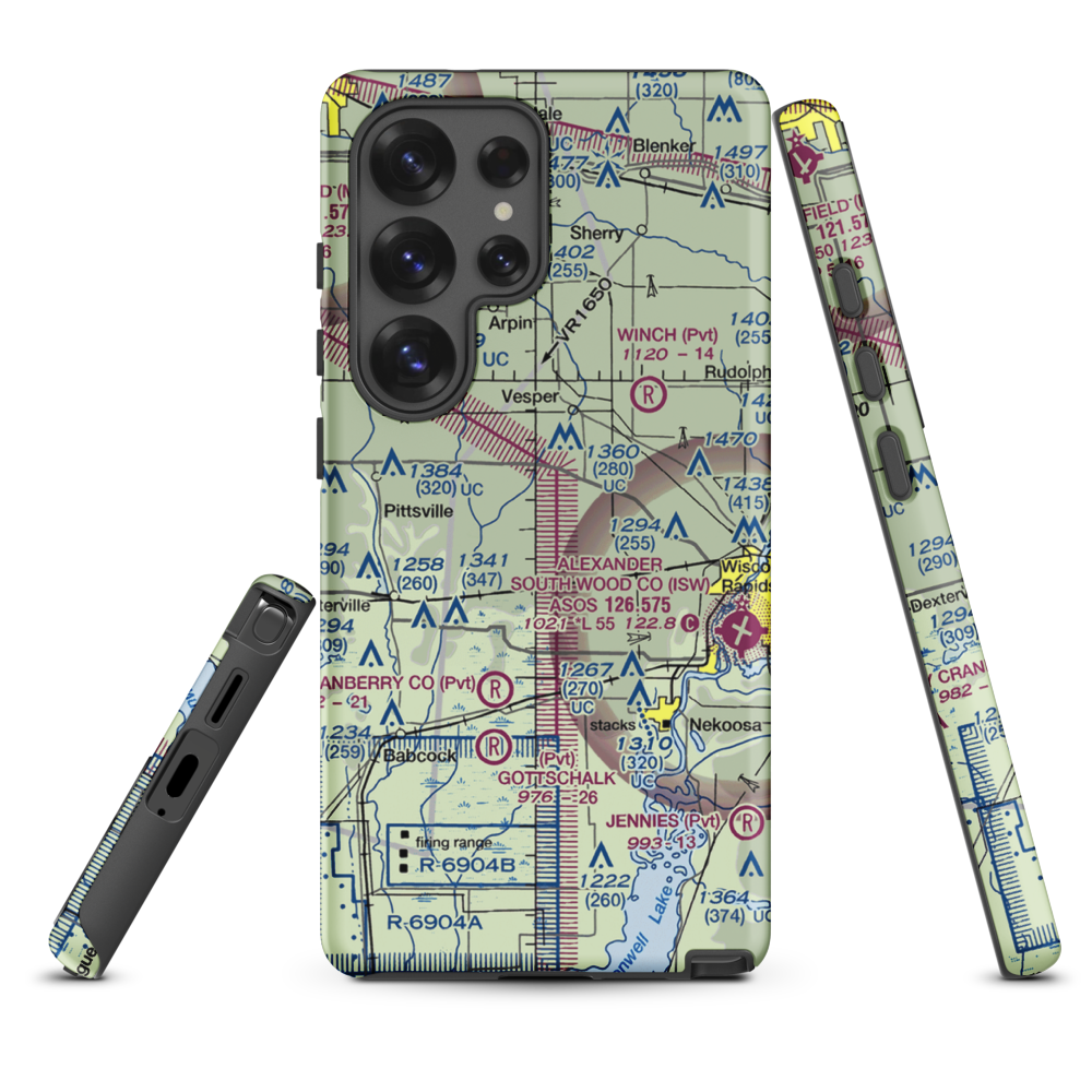 Swensen Airport (4WN2) VFR Sectional Samsung Phone Case Samsung Galaxy S25 Ultra model shown