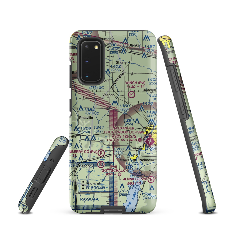 Swensen Airport (4WN2) VFR Sectional Samsung Phone Case Samsung Galaxy S20 model shown