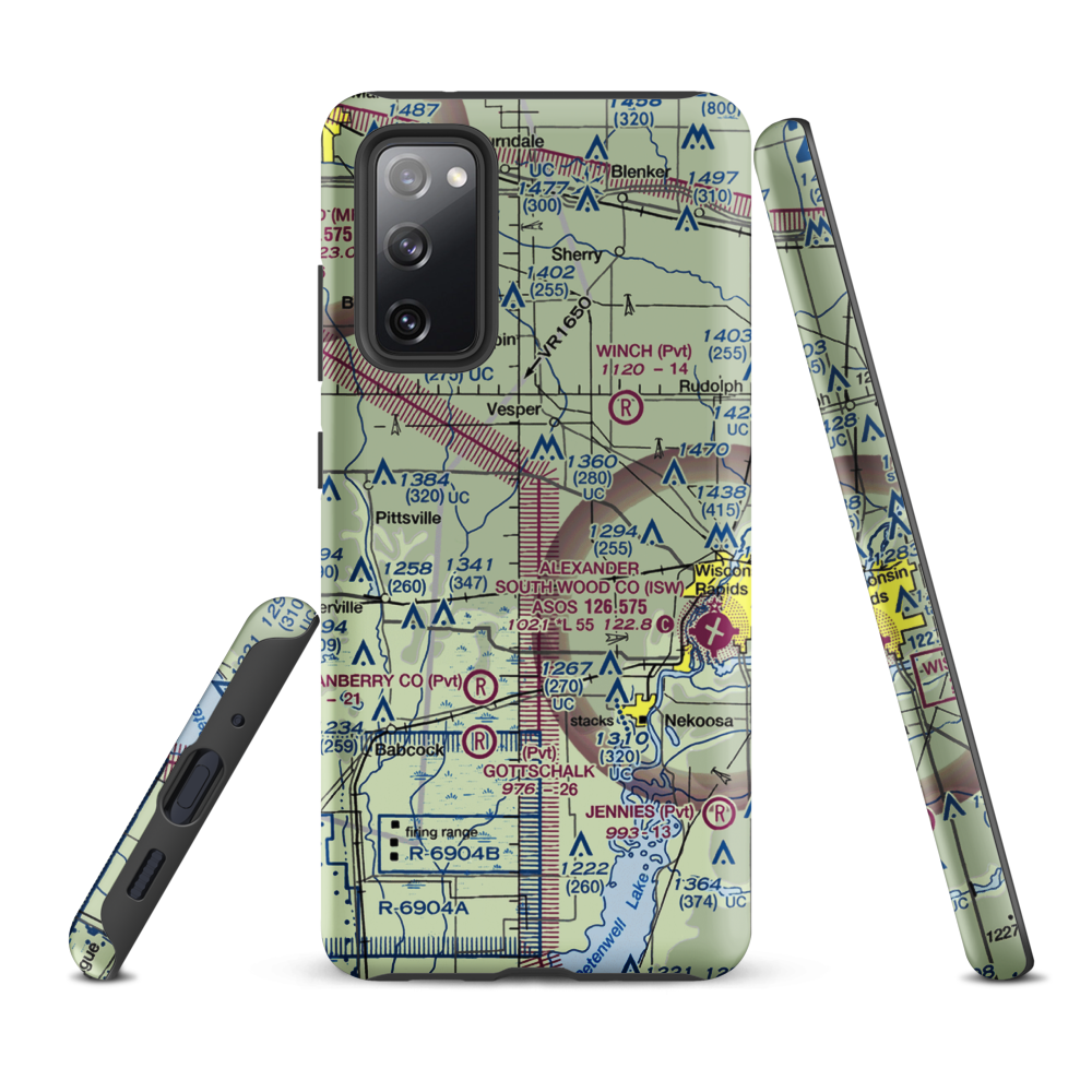 Swensen Airport (4WN2) VFR Sectional Samsung Phone Case Samsung Galaxy S20 FE model shown