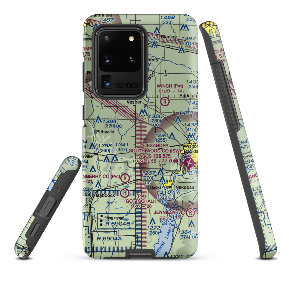 Swensen Airport (4WN2) VFR Sectional Samsung Phone Case Samsung Galaxy S20 Ultra model shown