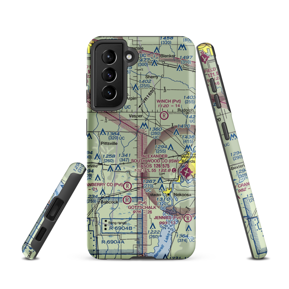 Swensen Airport (4WN2) VFR Sectional Samsung Phone Case Samsung Galaxy S21 model shown