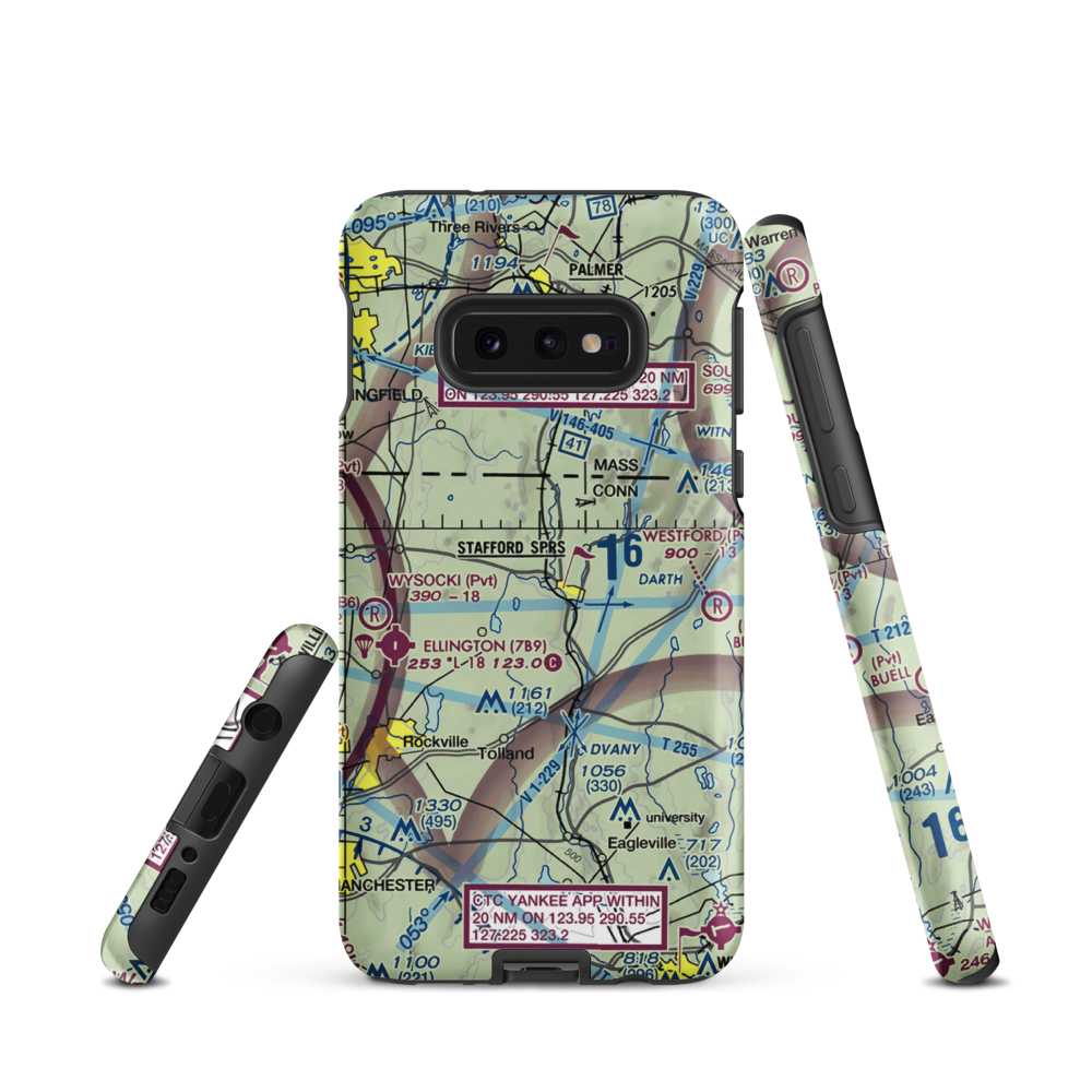 Swift Airport (CT31) VFR Sectional Samsung Phone Case Samsung Galaxy S10 Plus model shown