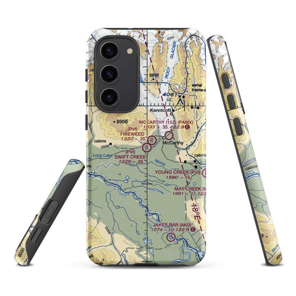 Swift Creek Airport (AK31) VFR Sectional Samsung Phone Case Samsung Galaxy S23 Plus model shown