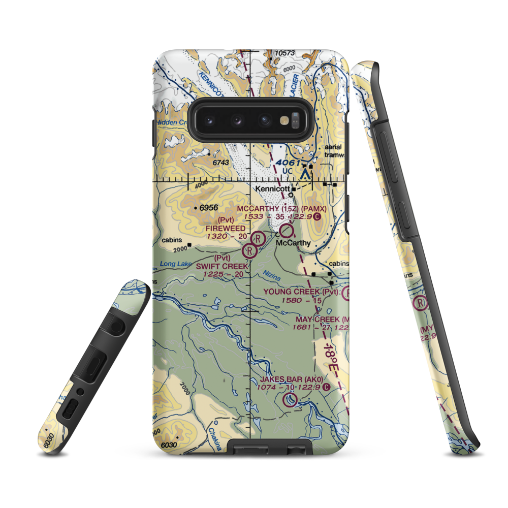 Swift Creek Airport (AK31) VFR Sectional Samsung Phone Case Samsung Galaxy S10e model shown