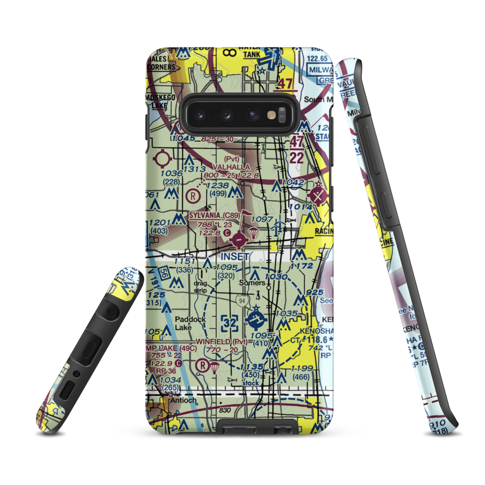 Sylvania Airport (C89) VFR Sectional Samsung Phone Case Samsung Galaxy S10e model shown