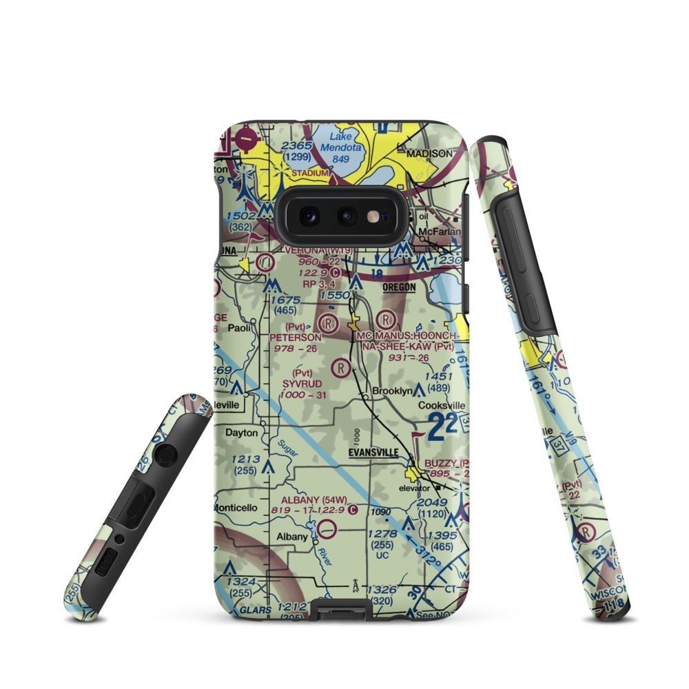 Syvrud Airport (7WI5) VFR Sectional Samsung Phone Case Samsung Galaxy S10e model shown