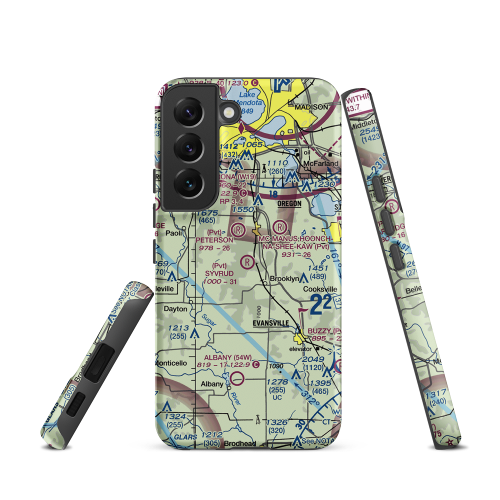 Syvrud Airport (7WI5) VFR Sectional Samsung Phone Case Samsung Galaxy S22 model shown