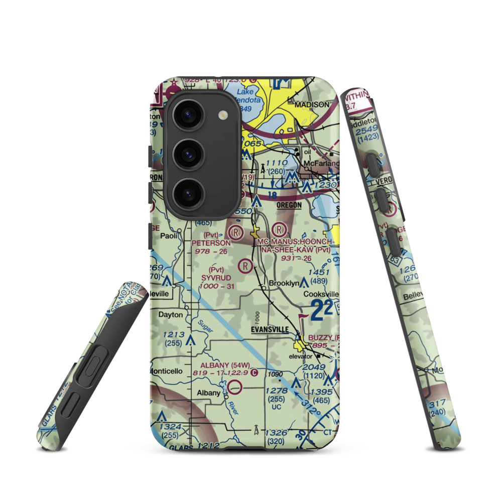 Syvrud Airport (7WI5) VFR Sectional Samsung Phone Case Samsung Galaxy S23 model shown