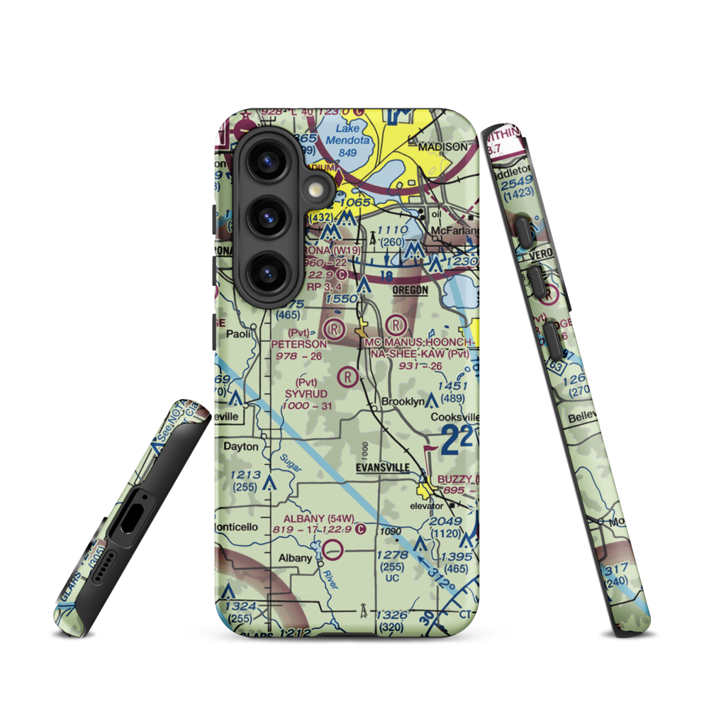 Syvrud Airport (7WI5) VFR Sectional Samsung Phone Case Samsung Galaxy S24 model shown