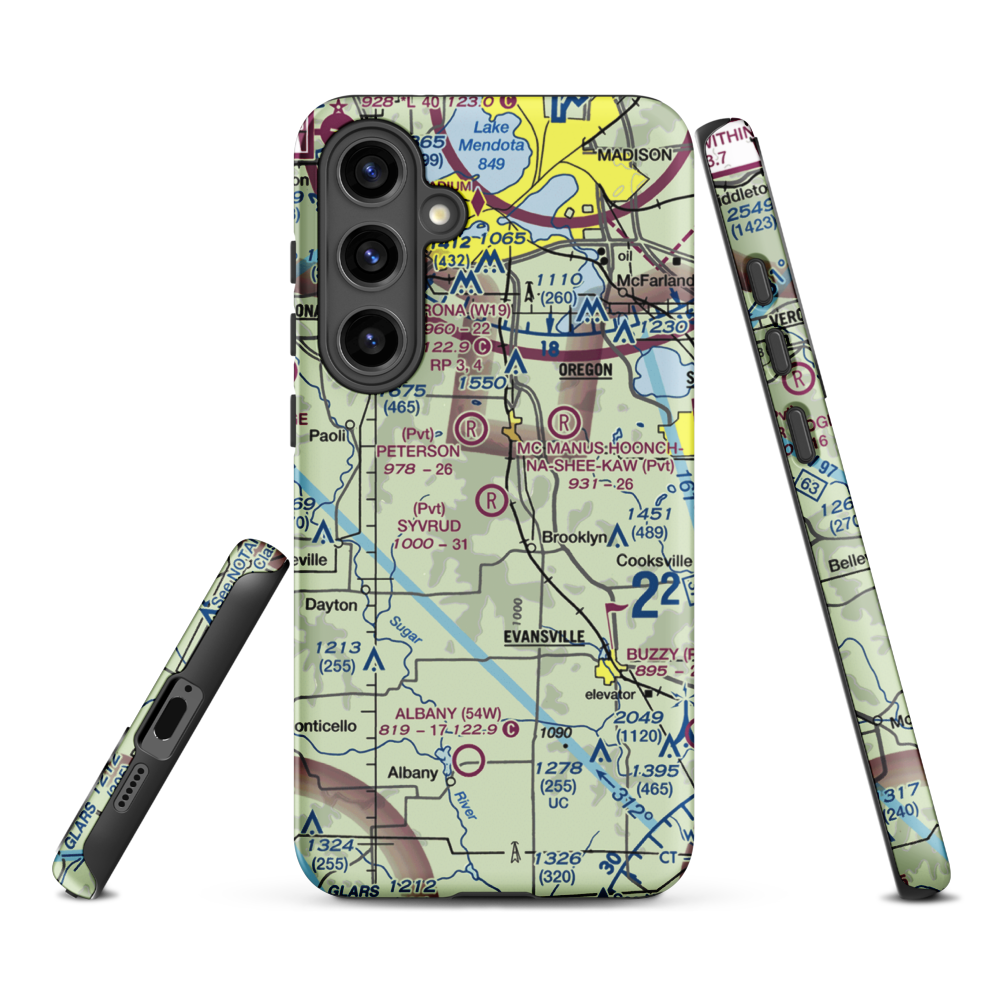 Syvrud Airport (7WI5) VFR Sectional Samsung Phone Case Samsung Galaxy S24 Plus model shown