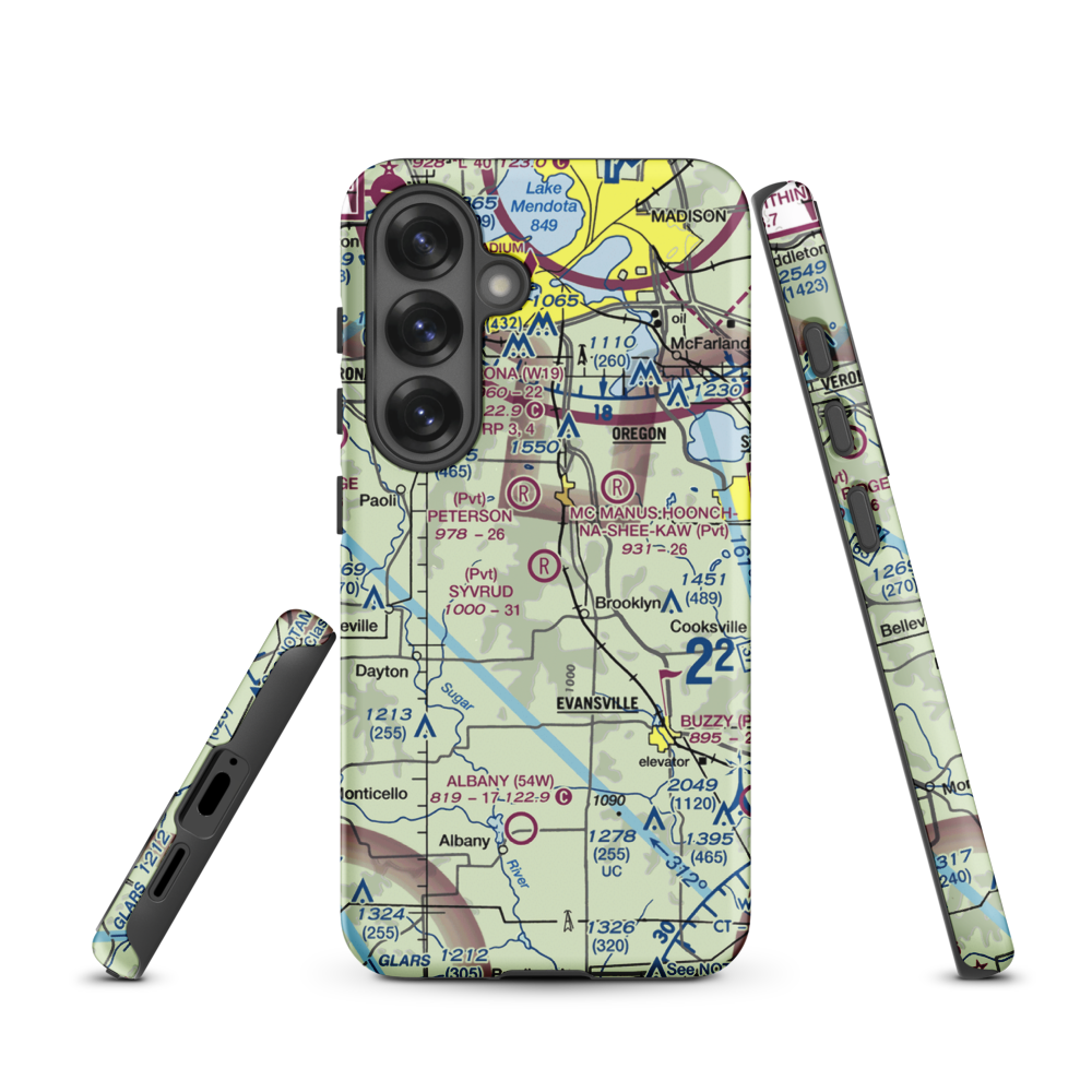 Syvrud Airport (7WI5) VFR Sectional Samsung Phone Case Samsung Galaxy S25 model shown