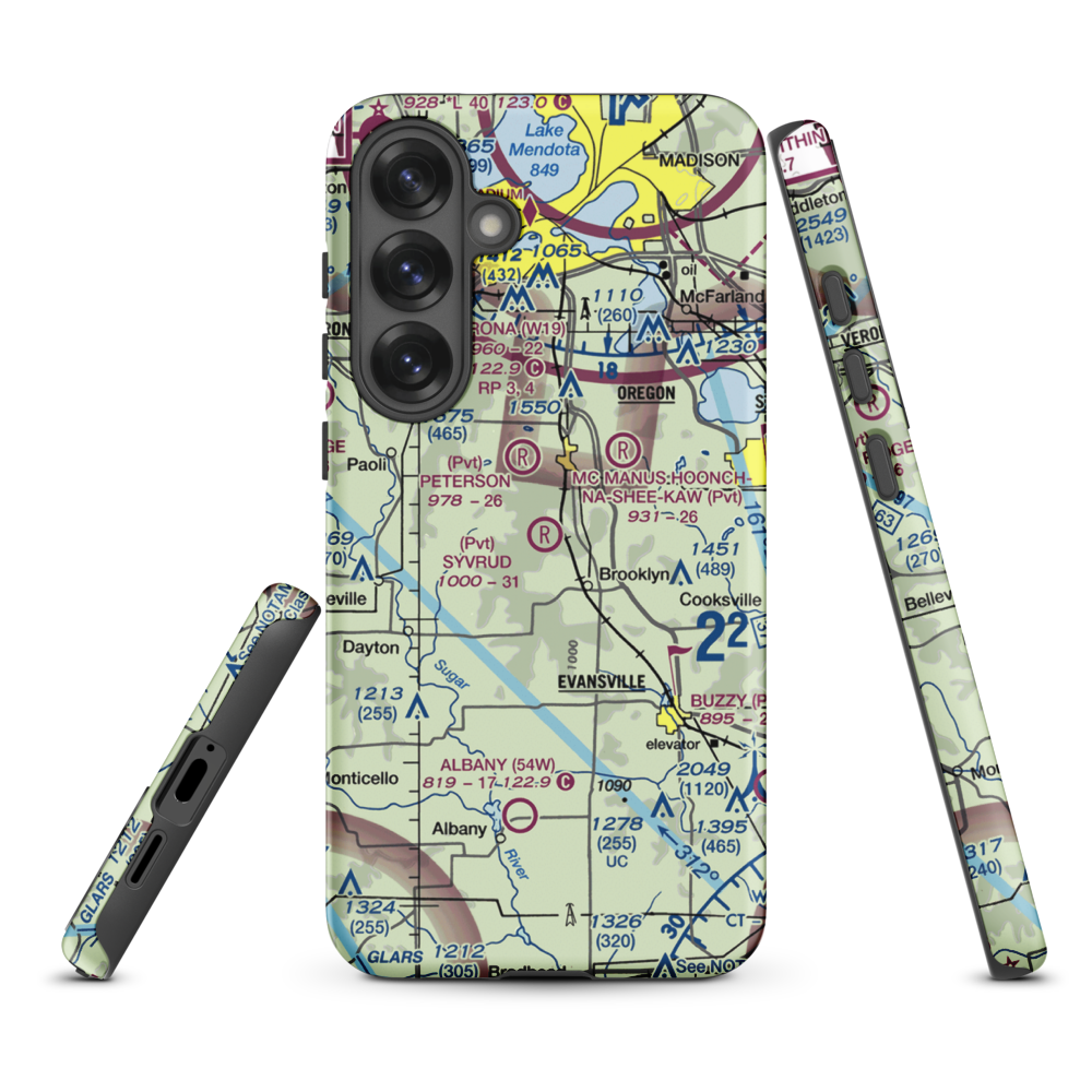 Syvrud Airport (7WI5) VFR Sectional Samsung Phone Case Samsung Galaxy S25 Plus model shown