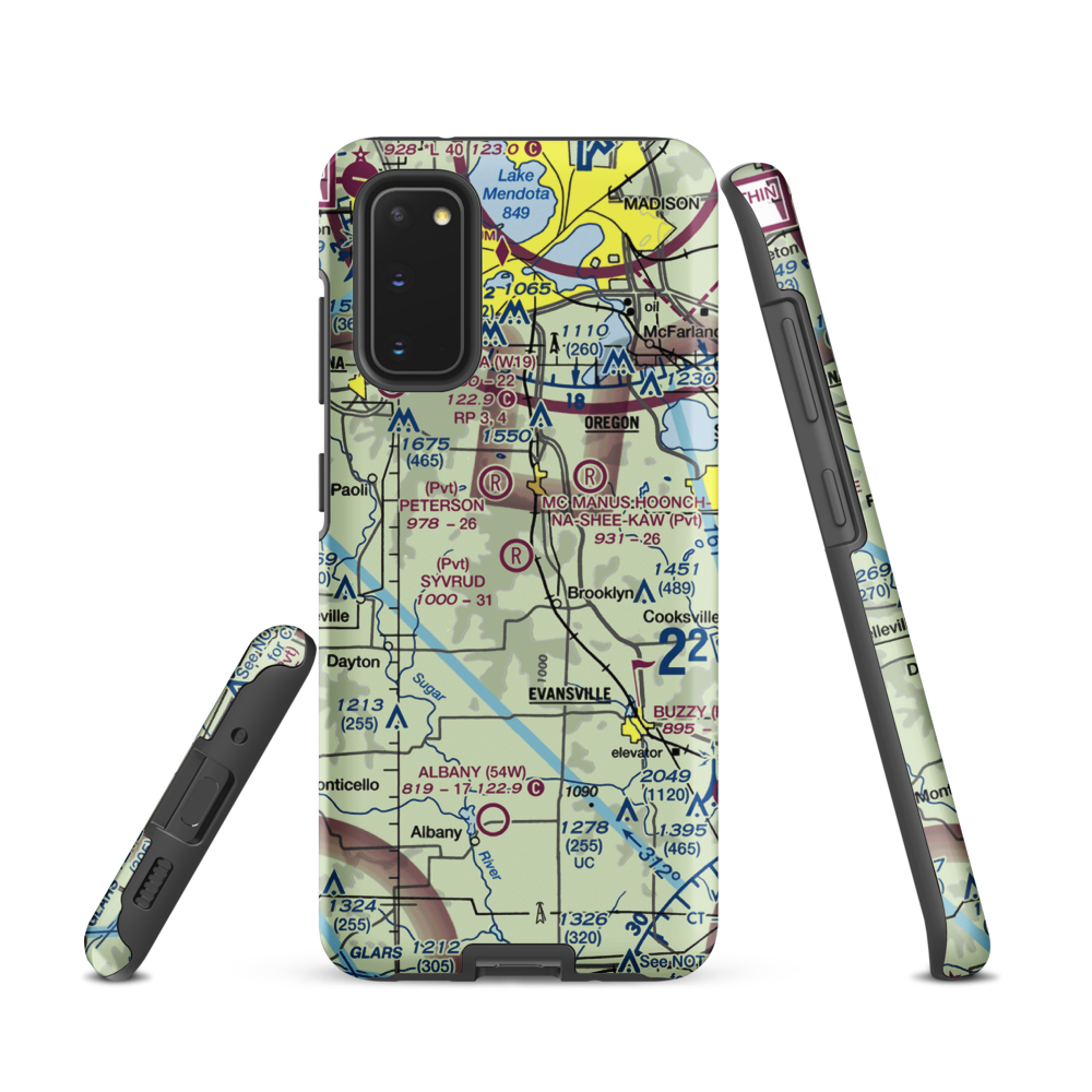 Syvrud Airport (7WI5) VFR Sectional Samsung Phone Case Samsung Galaxy S20 model shown