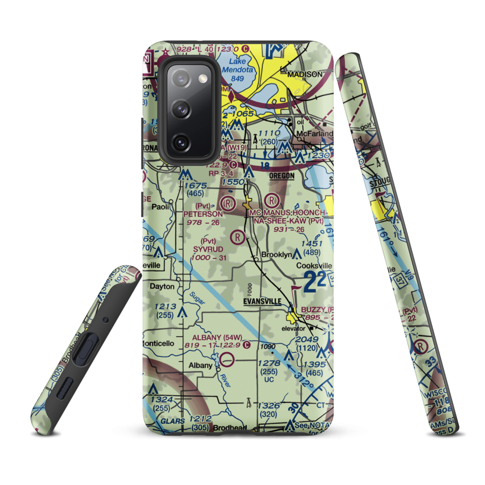 Syvrud Airport (7WI5) VFR Sectional Samsung Phone Case Samsung Galaxy S20 FE model shown
