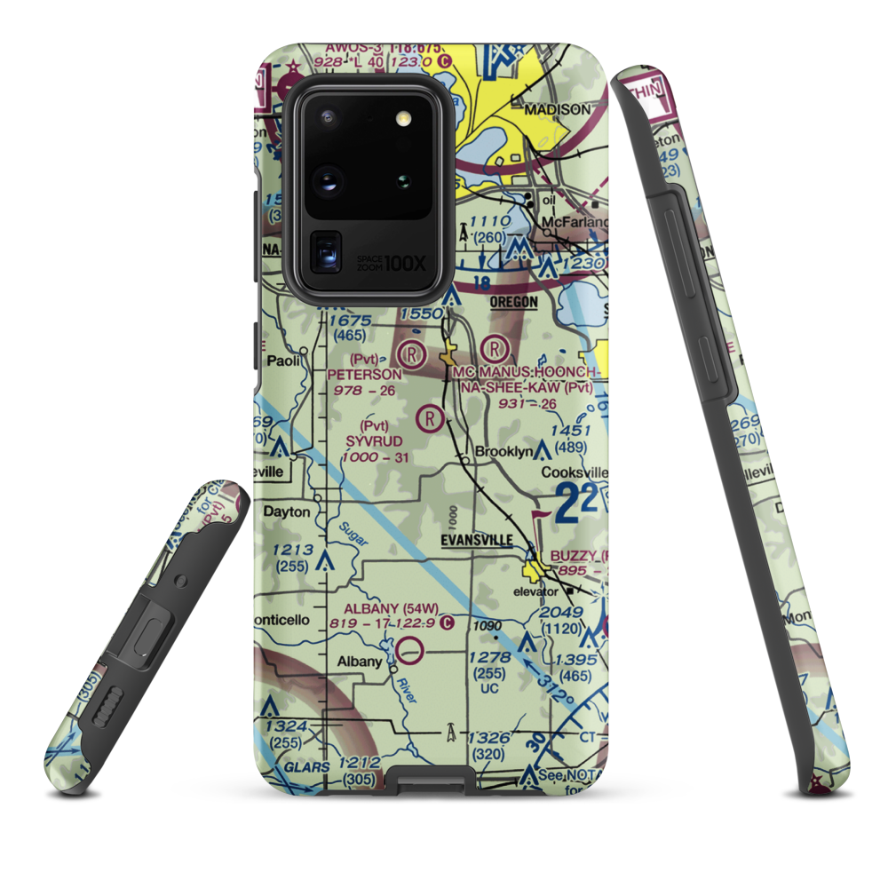 Syvrud Airport (7WI5) VFR Sectional Samsung Phone Case Samsung Galaxy S20 Ultra model shown