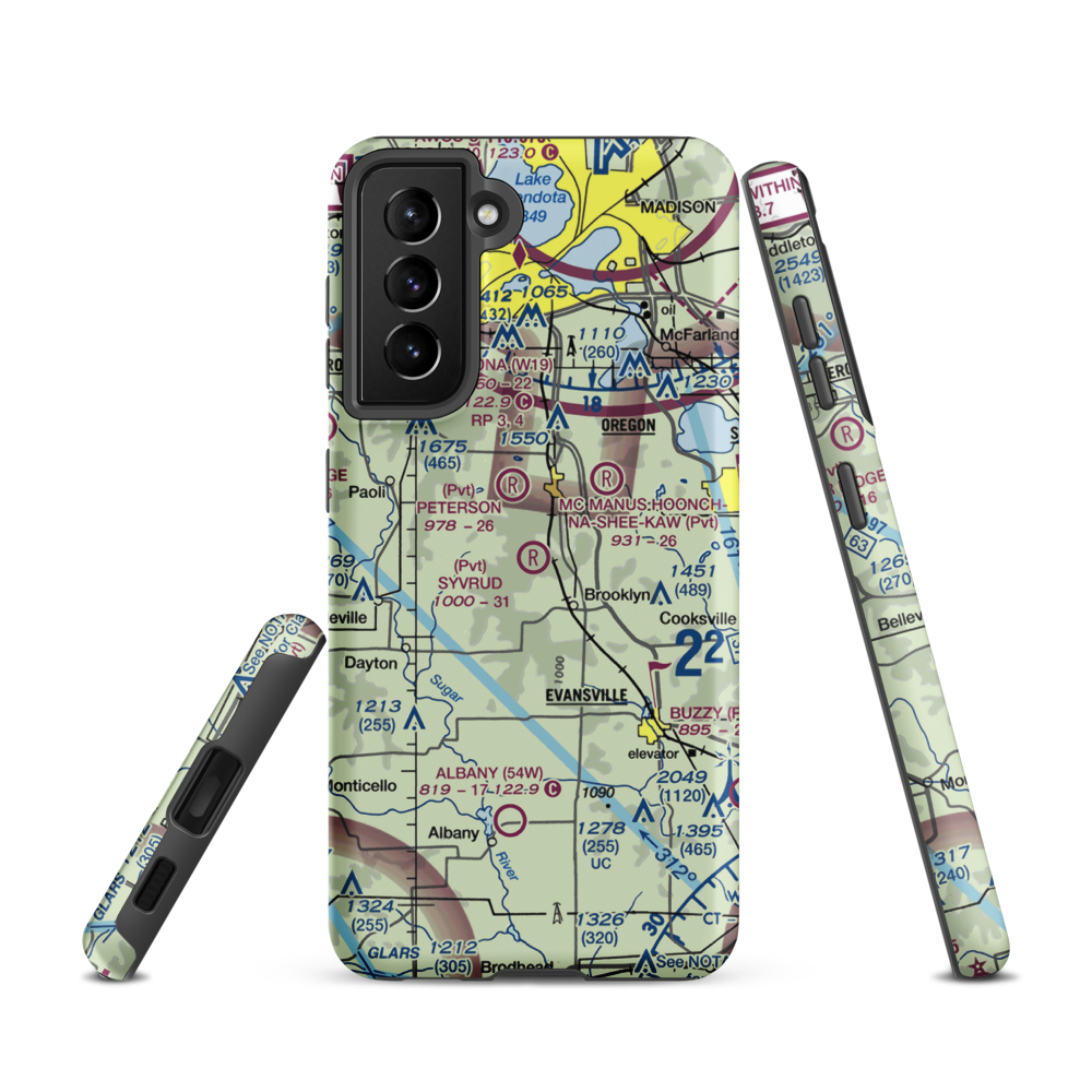 Syvrud Airport (7WI5) VFR Sectional Samsung Phone Case Samsung Galaxy S21 model shown